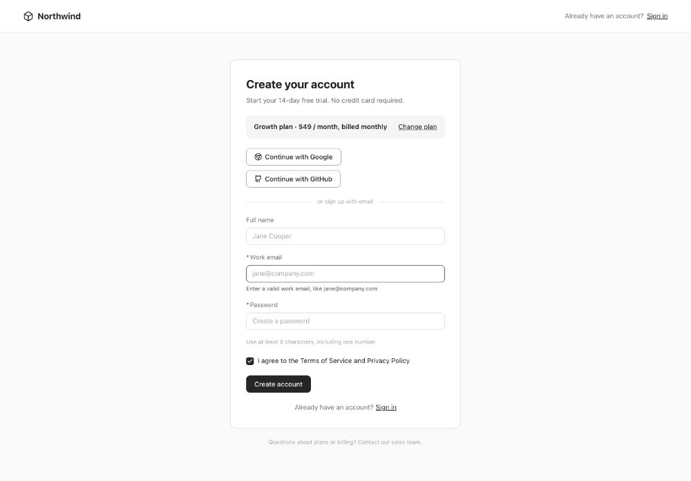 SaaS website · Sign Up · AI-generated wireframe prototype in popop-draw